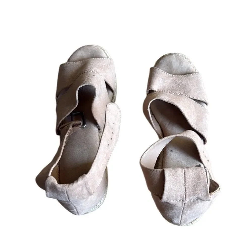 Target Blush Pink Espadrille Wedge Sandals 8